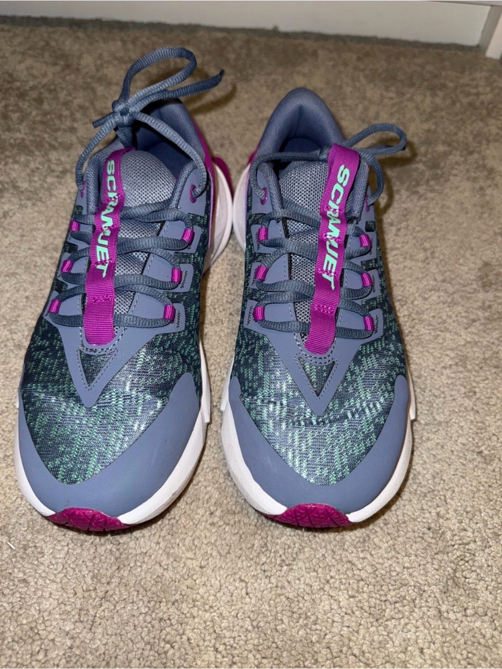 Under Armour   Gray, Teal & Pink Athletic Sneakers